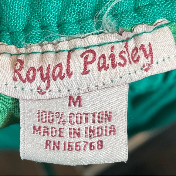 NWOT-ROYAL PAISLEY WOMEN'S GREEN & BLUE EMBROIDERED SKIRT-M - Picture 11 of 12